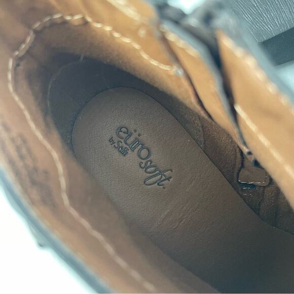 Euro soft by sofft Phoebe bootie strappy faux leather side zip size 9.5 - Picture 10 of 12